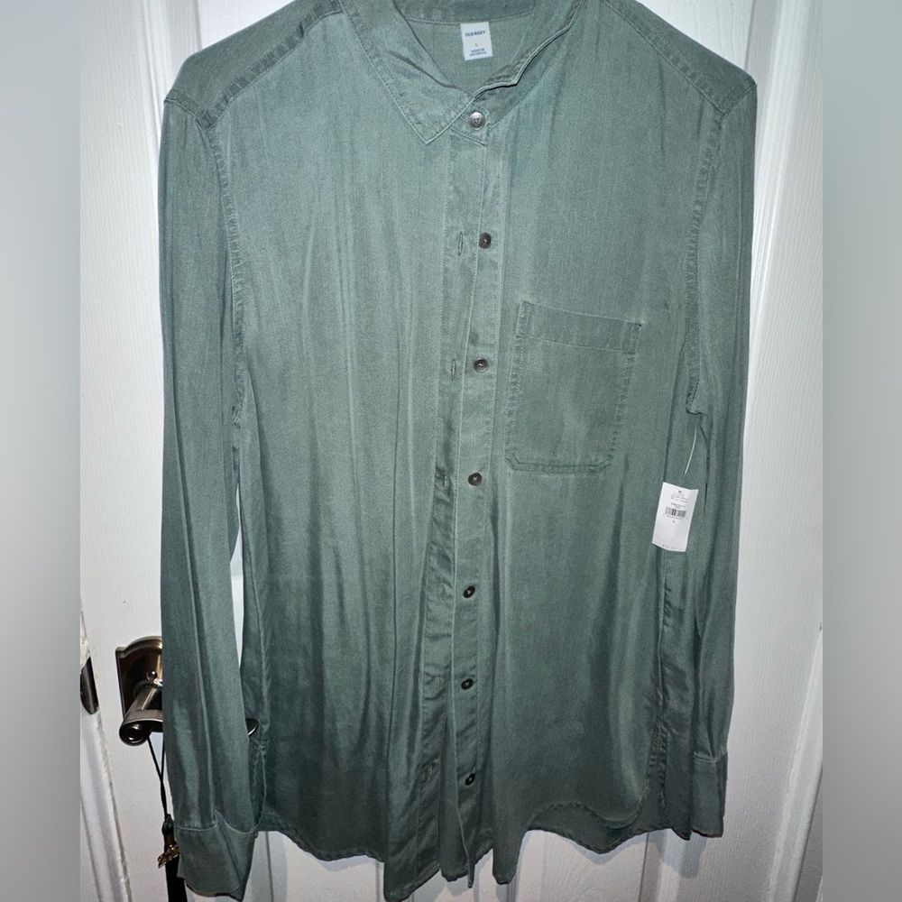 Old Navy Olive Green Button Up LARGE